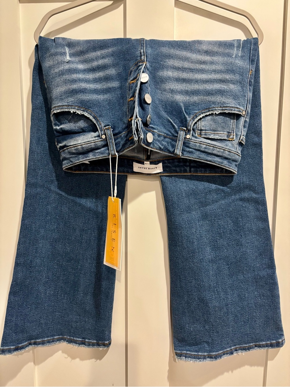 Risen Blue Women's High-Rise Button-Fly Jeans